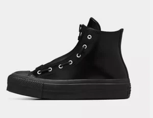 Converse Chuck Taylor All Star Lift Leather Zip 7 Damen schwarz NEU mit Karton - Bild 1 von 12