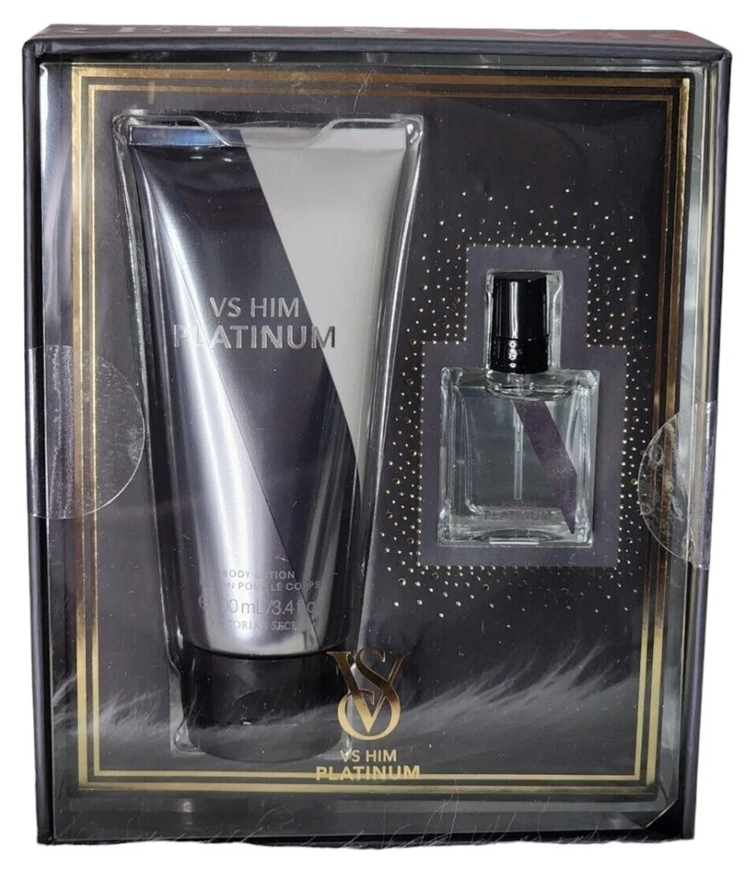 Nuevo Victoria's Secret VS Him Platino Colonia y Loción Corporal Mini Set de Regalo Dúo Foto 1 de 1