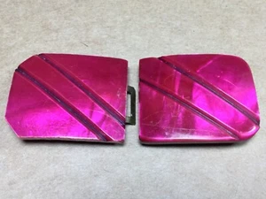 VTG 1930s deep Pink Bakelite 2 piece Belt Buckle J.L Hudson Co. w/ Tag - Picture 1 of 9