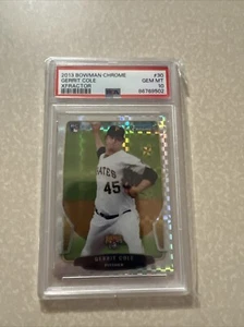 2013 Bowman Chrome Gerrit Cole XFractor PSA 10 Pirates Yankees - Picture 1 of 2