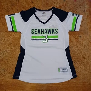 SEATTLE SEAHAWKS Majestic Fan Jersey #3 Wilson bling shirt womans size Medium - Picture 1 of 5