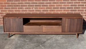 Copenhagen 2130mm TV Unit - Solid American Walnut Timber - Clearance Sale - Picture 1 of 8