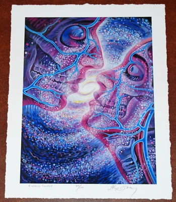 Alex Grey Art Print Cosmic Lovers S/# 100 w/ COA Third Eye Psychedelic Poster - Image 1 of 4