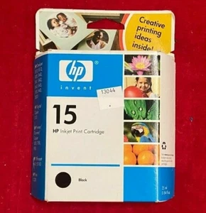 HP Hewlett Packard 15 Black Ink Inkjet Print Cartridge New in Box - Picture 1 of 4