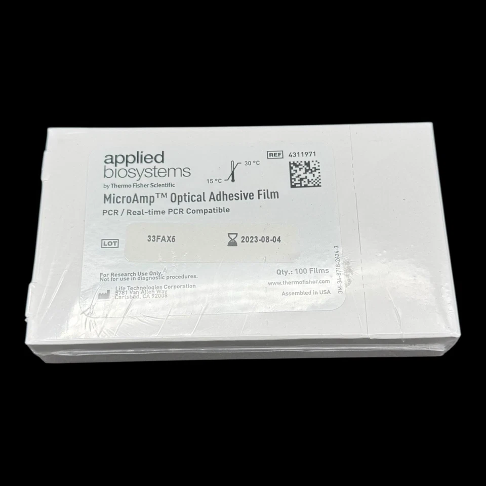 Filme adesivo óptico Thermo Applied Biosystems MicroAmp – REF 4311971 – 100/pk - Imagem 1 de 1