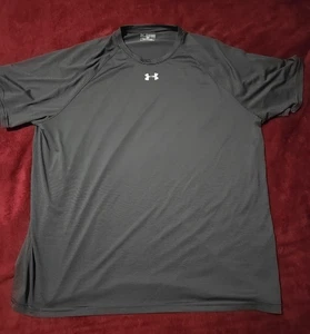 Under Armour HeatGear Herren 3XL Performance Shirt schwarz grau gestreift Loose Fit Tee - Bild 1 von 7