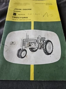 John Deere B Tractor OMR2006R Operators Manual Book - Picture 1 of 8