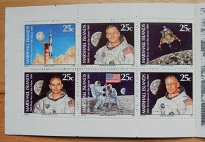 Marshall Islands First Day of Issue Stamps - 1969 First Men on the Moon, 1989 - Picture 1 of 5