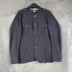 Hübsche grüne Wolle Militär Lennon Tunika Jacke marineblau Herren Medium Freizeit Mod - Bild 1 von 14