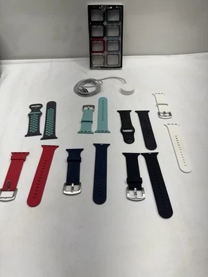 Apple Watch  Sport Band LOT Watch Bands Lot Of 7 With Case Set - Image 1 of 4