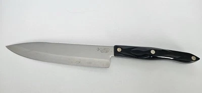 Винтажный нож шеф-повара Cutco 1728 JE Petite с коричневой ручкой. Сделано в США. - Изображение 1 из 4