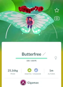 Gigantamax Butterfree Non-Shiny Pokemon Trade Go - Picture 1 of 1