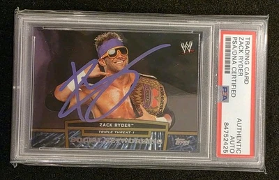 Zack Ryder Signed 2013 Topps WWE Triple Threat #TT21-1 Autograph PSA/DNA - Image 1 of 2