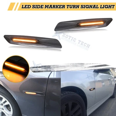 Luz de señalización lateral LED de señal de giro secuencial apta para BMW 325i 328i 530i Foto 1 de 4