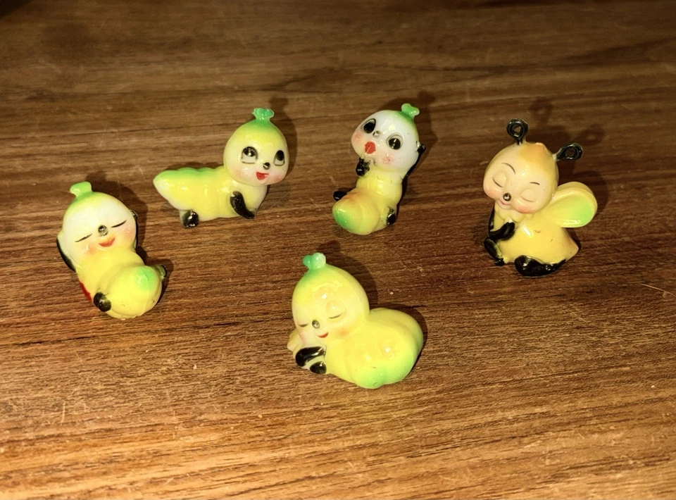 Estatuillas originales Josef pulgadas gusano oruga porcelana o cerámica de colección 5 velocidades Foto 1 de 4