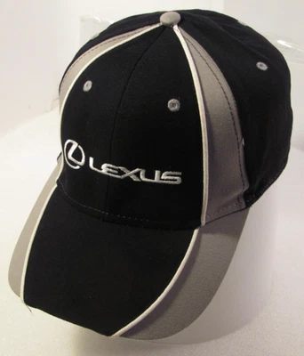 Gorra con logotipo de Lexus unisex negra gris a rayas coche camión de colección ajustable Otto Cap TMMI Foto 1 de 4