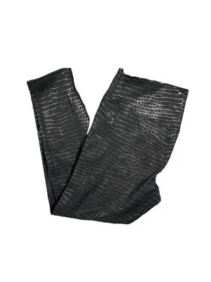 РОЗОВЫЕ женские укороченные леггинсы Victoria's Secret с черным анималистическим принтом размер большой - Изображение 1 из 4