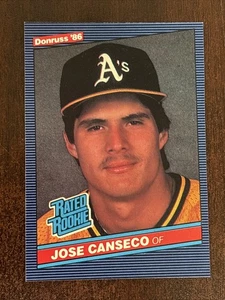 1986 Donruss #39 Jose Canseco Rated Rookie Card RC Oakland Athletics Baseball - Picture 1 of 2