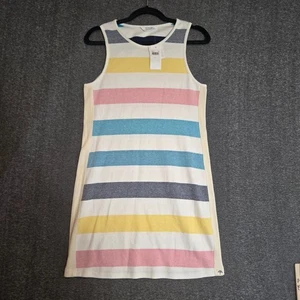 Splendid X Gray Malin Shoreline Active Dress Rainbow Stripe Ribbed Size Medium - Picture 1 of 10