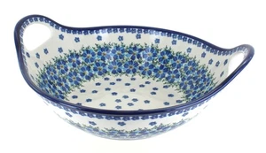 Blue Rose Polish Pottery Kalina Deep Bowl with Handles - Picture 1 of 1