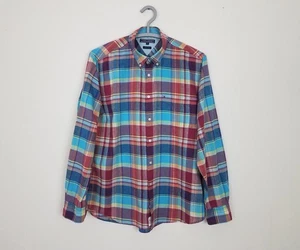 Tommy Hilfiger Herren Hemd Gr. XL 43/44 bunt kariert Cotton Linen Baumw. Leinen - Bild 1 von 17