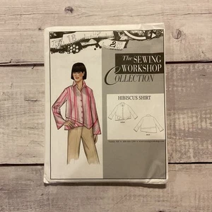 The Sewing Workshop Pattern Hibiscus Shirt Asymmetrical Hem Miss XS-XXL UNCUT - Picture 1 of 3