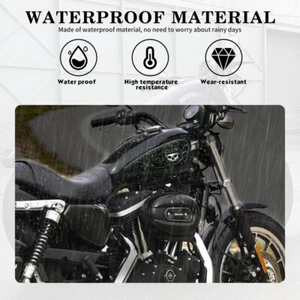 Crystal Epoxy Motorcycle Tank Pad Decal For Harley Softail Dyna Bobber - Foto 1 di 9
