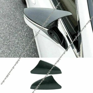 For Lexus ES LS LC UX RC 2019-22 Carbon Fiber Ox Horn Rearview Mirror Cover Trim - Picture 1 of 6