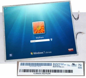 AU Optronics AUO 19 " 48cm Sxga TFT LCD M190EN03 Display Screen 1280x1024 #K514 - Afbeelding 1 van 3
