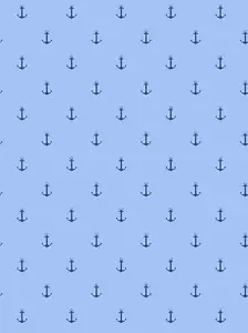 KinderTapete, Designtapete, Motiv, maritim, Anker, Himmelblau, Marine - Bild 1 von 3