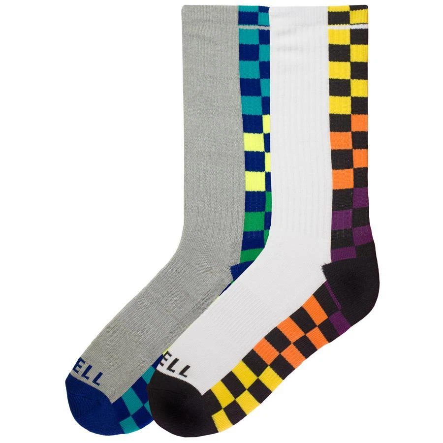 K. Bell Men's Half-Checkered Crew 2 Pair pack Socks One Size - KSMS15H105-02 - Image 1 of 1