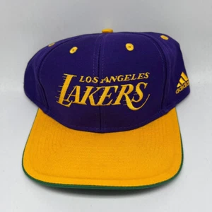 Vintage Los Angeles LA Lakers Motion NBA Adidas Hat Snapback Cap New Men - Picture 1 of 8