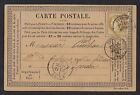YVETOT (Lower Seine) 1876 seal type 16 on CP, Aff 15c N° 55