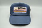Loomis Courier Service Trucker Hat Mesh Snapback Size-A-Just OS VTG Blue