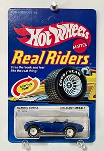 Hot Wheels Classic Cobra Real Rider, White Bubs - Tarjeta RARA sin perforar - Imagen 1 de 6