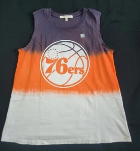 Unique Philadelphia 76ers Tank Top NWT Medium by Junk Food Tie Dye Style - Picture 1 of 9