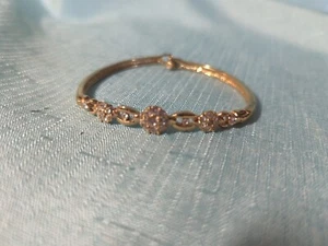Avon Gold Tone and Rhinestone Bangle Bracelet - Picture 1 of 6