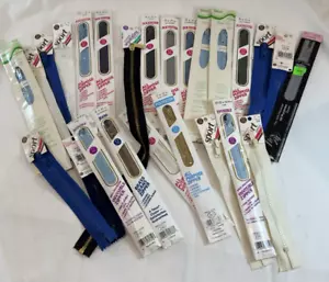 Posten von 25 Vintage Reißverschlüssen, Mänteln und Talon verschiedene Farben & Größen, alle neu - Bild 1 von 7