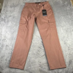 Kenneth Cole Cargo Pants Mens 32x30 Techni Cole Red Clay Tapered Fit New $79 - Picture 1 of 16