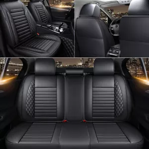 Waterproof Leather Car 5 Seat Covers Cushion Pad Set Fit Honda Civic 2016-2023 - Foto 1 di 7