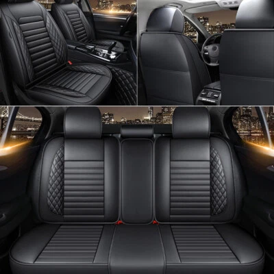 Juego de 5 fundas de cojín de cuero impermeables para coche para Honda Civic 2016-2023 Foto 1 de 4