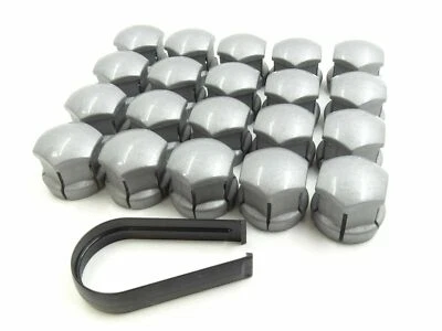 WHEEL NUT COVERS FOR VOLVO V60 XC90 S90 XC60 XC40 S60 BOLT CAPS 19mm ALLOY GREY - Image 1 of 4