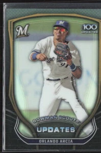 2015 Bowman Chrome #BSU-OA Orlando Arcia Bowman Scouts' Updates - Picture 1 of 2