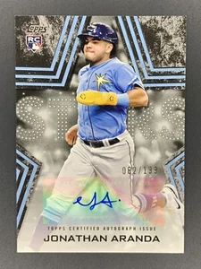 2023 Topps “Black” Jonathan Aranda SP RC AUTOMÁTICO #'d 062/199 *CAMISETA ÚNICA EN SU TIPO# - Imagen 1 de 2