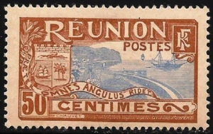 Reunion #83 (A20) VF MLH - 1907 50c Coat of Arms and View of St. Denis - Picture 1 of 1