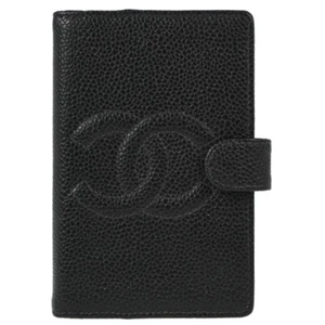 Chanel Black Calfskin Note Book Cover Small Good 133905 - Picture 1 of 8