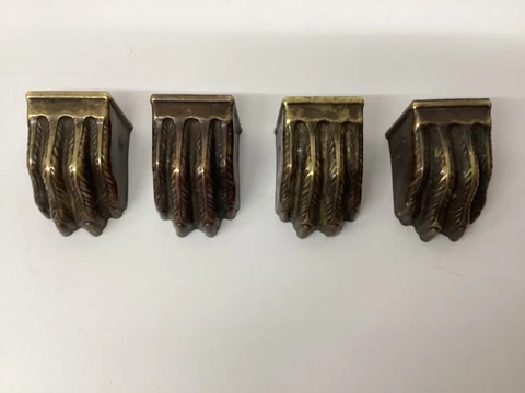 1 3/4" Furniture Leg End Toe Cap Lions Claw Duncan Phyfe Style Brass Large Cover