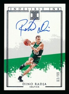 2019-20 IMPECCABLE DINO RADJA ON-CARD AUTO AUTOGRAPH BOSTON CELTICS HOF #3/99!