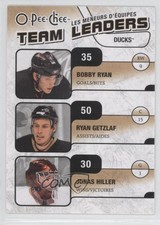 2010-11 O-Pee-Chee Team Leaders Bobby Ryan Ryan Getzlaf Jonas Hiller #TL-1