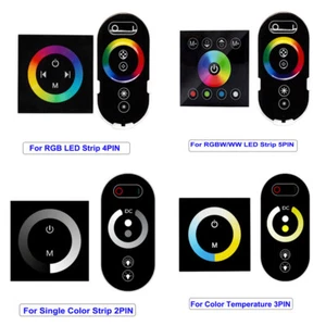 Touch Panel Controller RGB RGBW Wall Mounted Panel Dimmer Remote For led strip - Picture 1 of 15